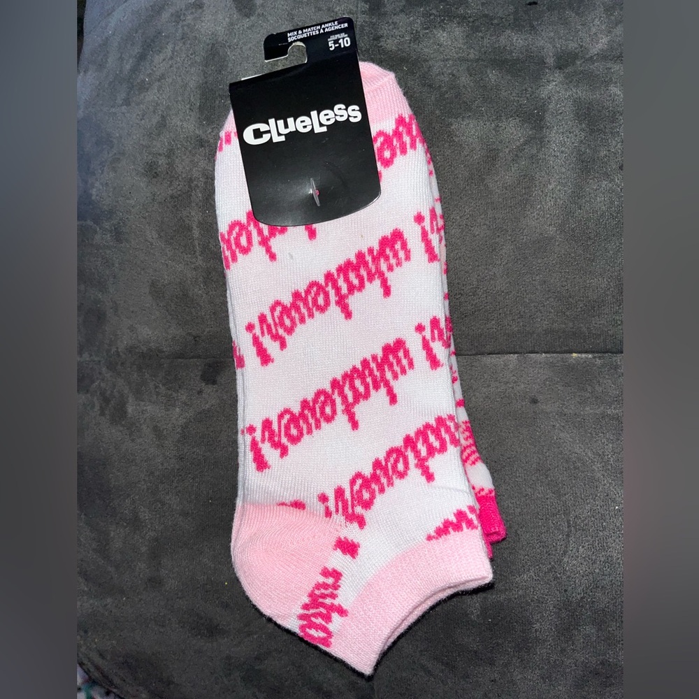 🆕 Bioworld 90’s Movie CLUELESS NO-SHOW SOCKS-2PR